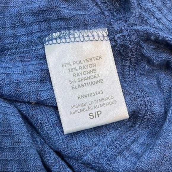 Bobeau Blue Slouchy Knit Tunic Top Size Small - Picture 6 of 8